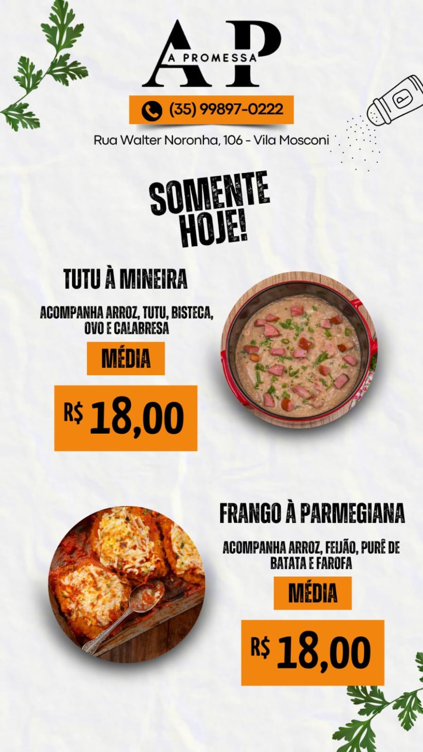 PRATO DO DIA - A PROMESSA