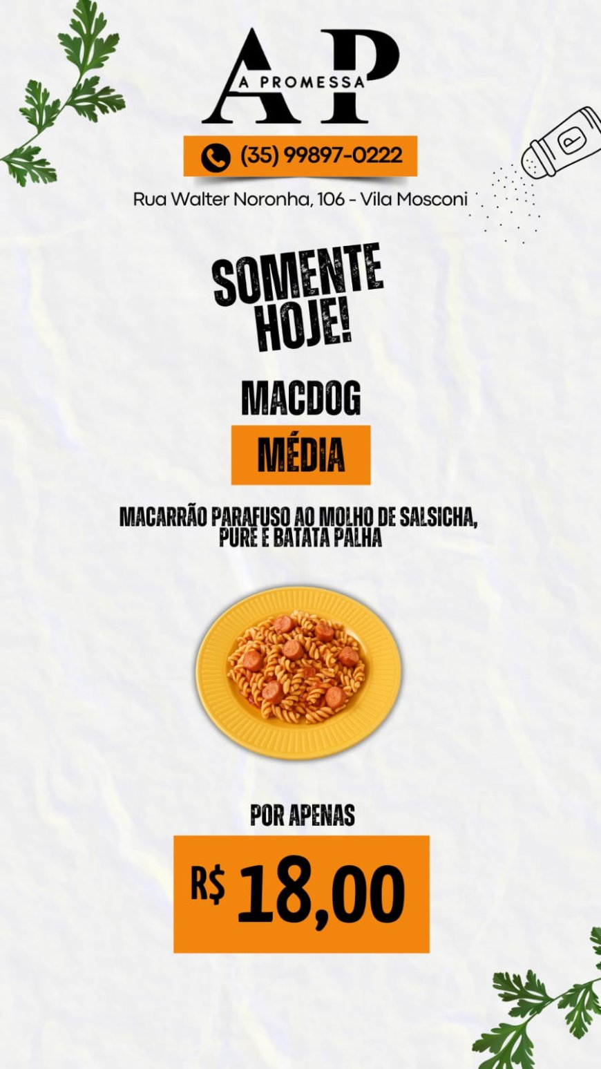 PRATO DO DIA - A PROMESSA
