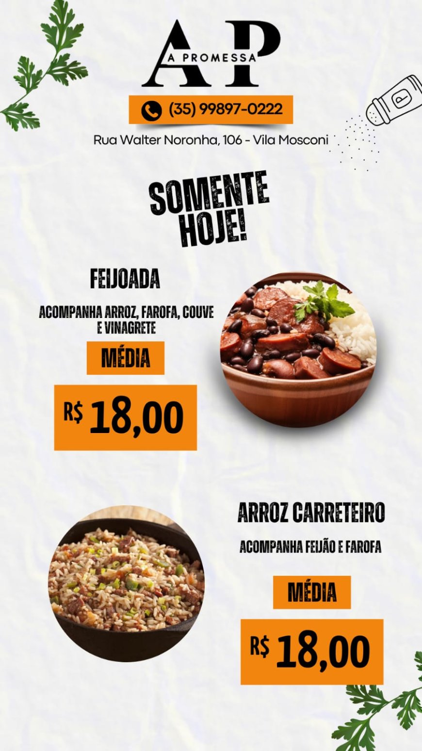 PRATO DO DIA - A PROMESSA