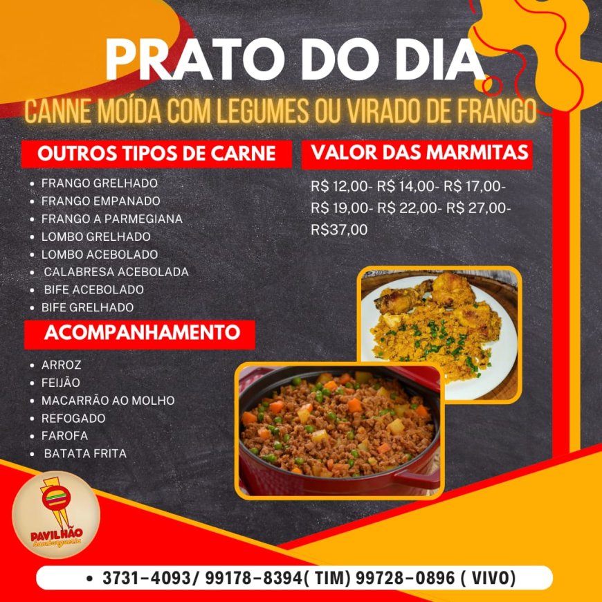 PRATO DO DIA - PAVILHÃO