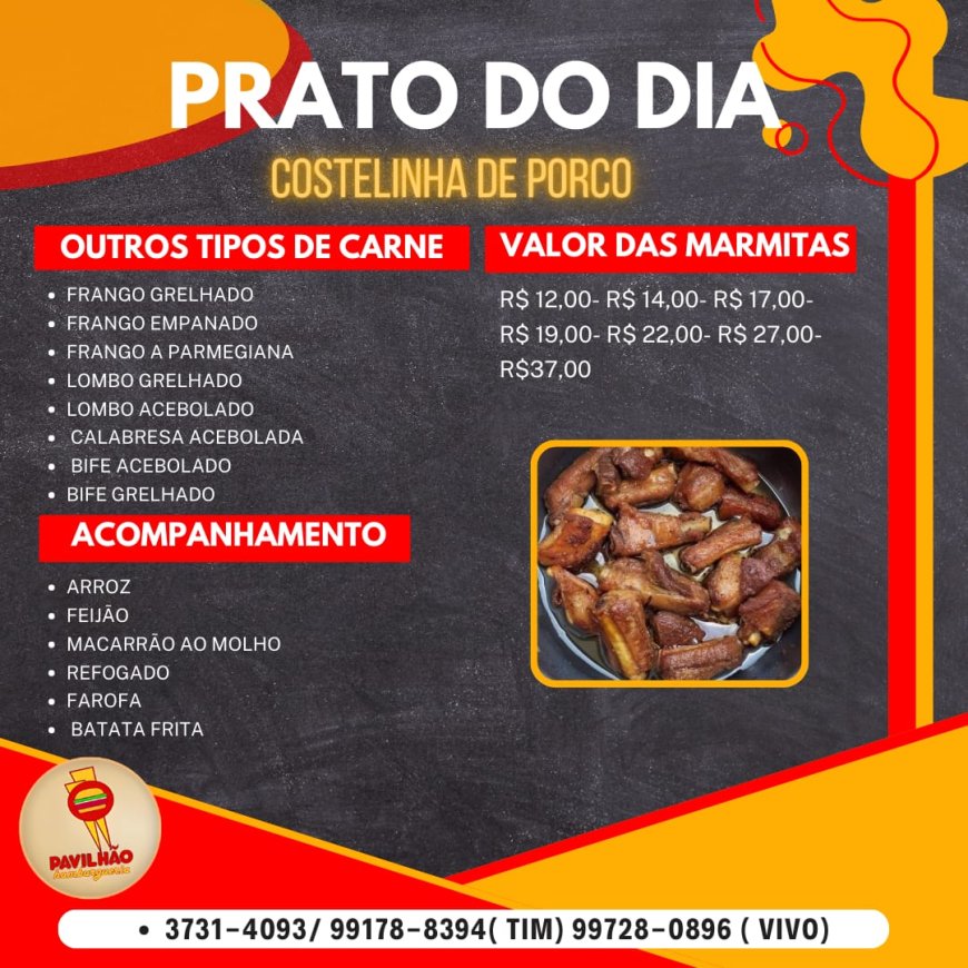 PRATO DO DIA - PAVILHÃO