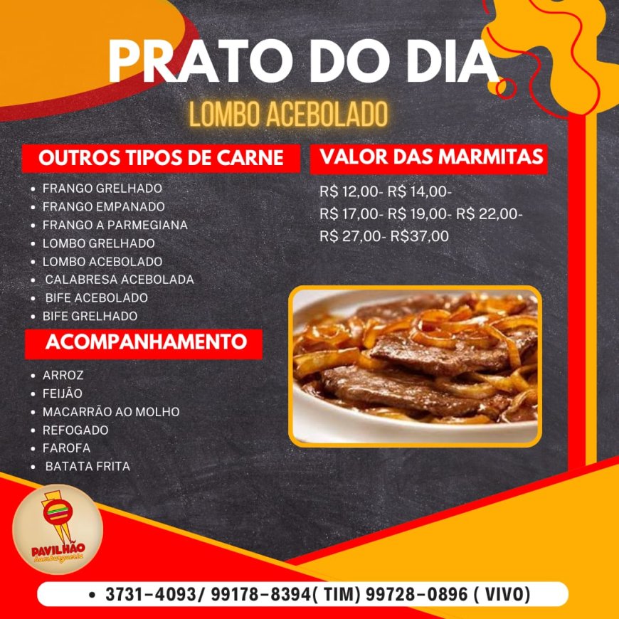 PRATO DO DIA - PAVILHÃO