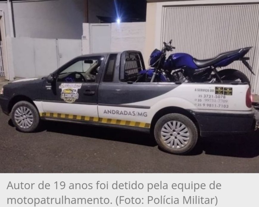 Jovem é preso por direção perigosa ao pilotar motocicleta em Andradas