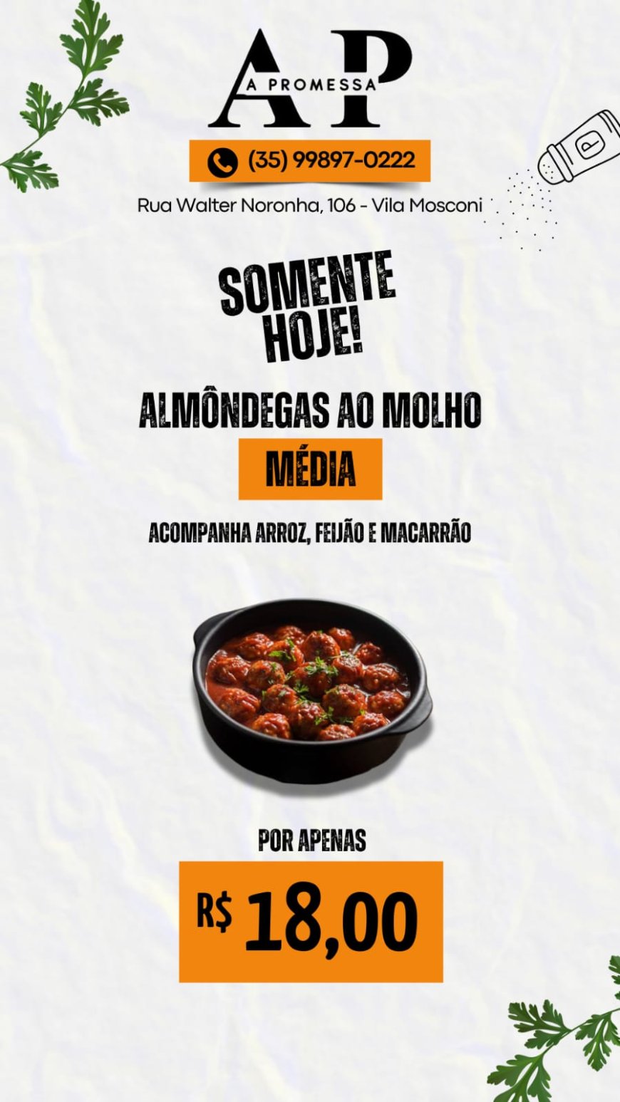 PRATO DO DIA - A PROMESSA