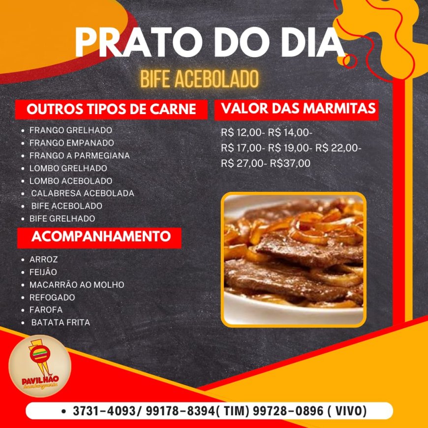 PRATO DO DIA - PAVILHÃO