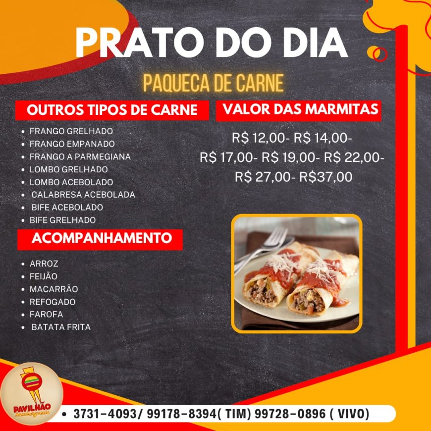 PRATO DO DIA - PAVILHÃO