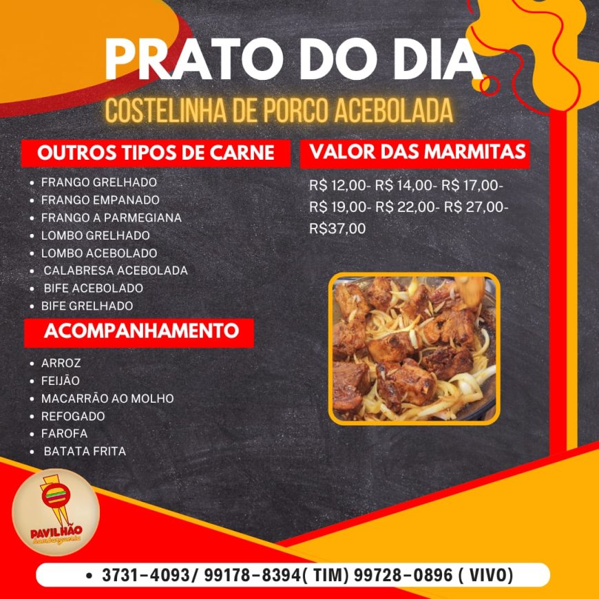 PRATO DO DIA - PAVILHÃO