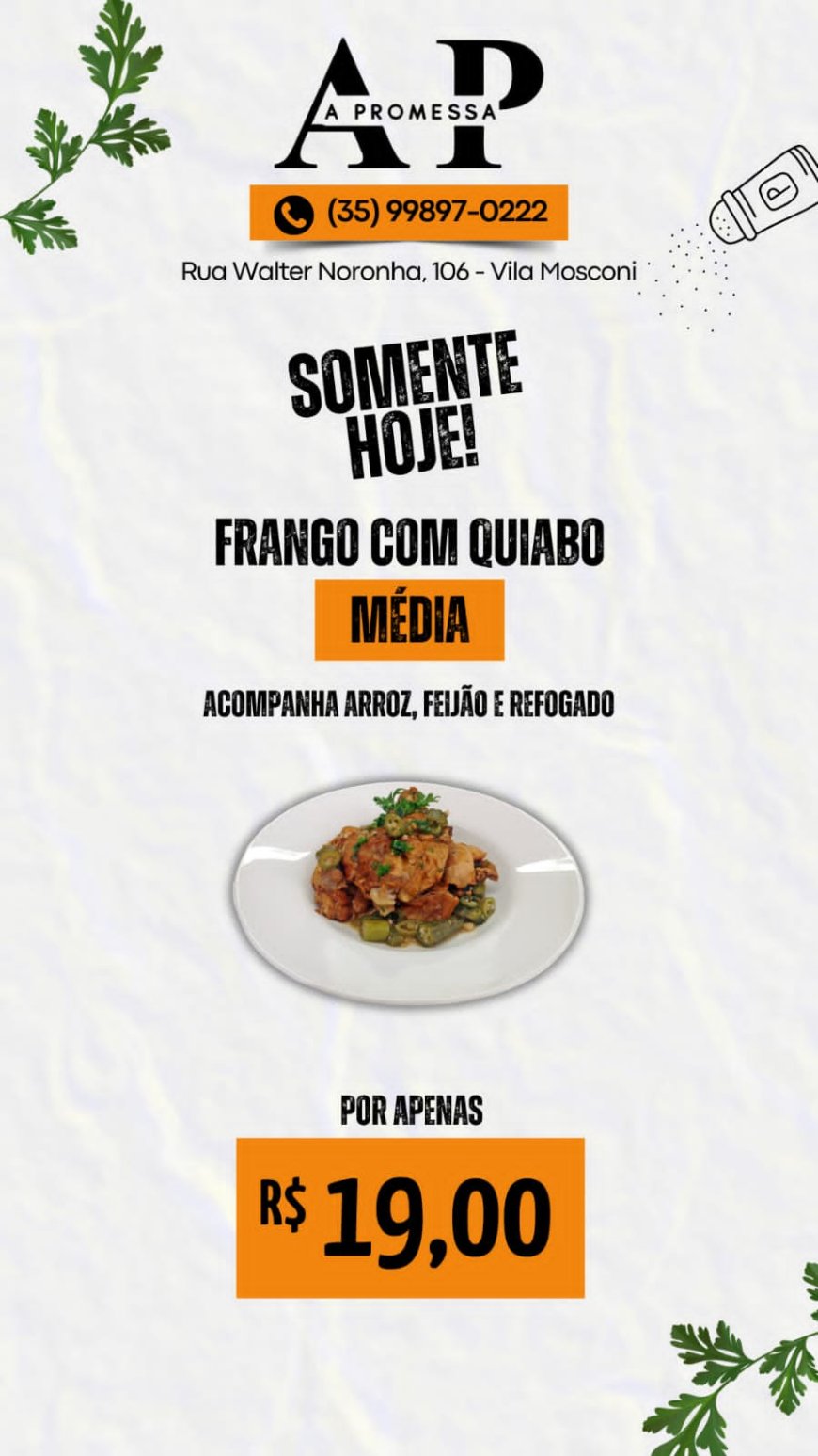 PRATO DO DIA - A PROMESSA