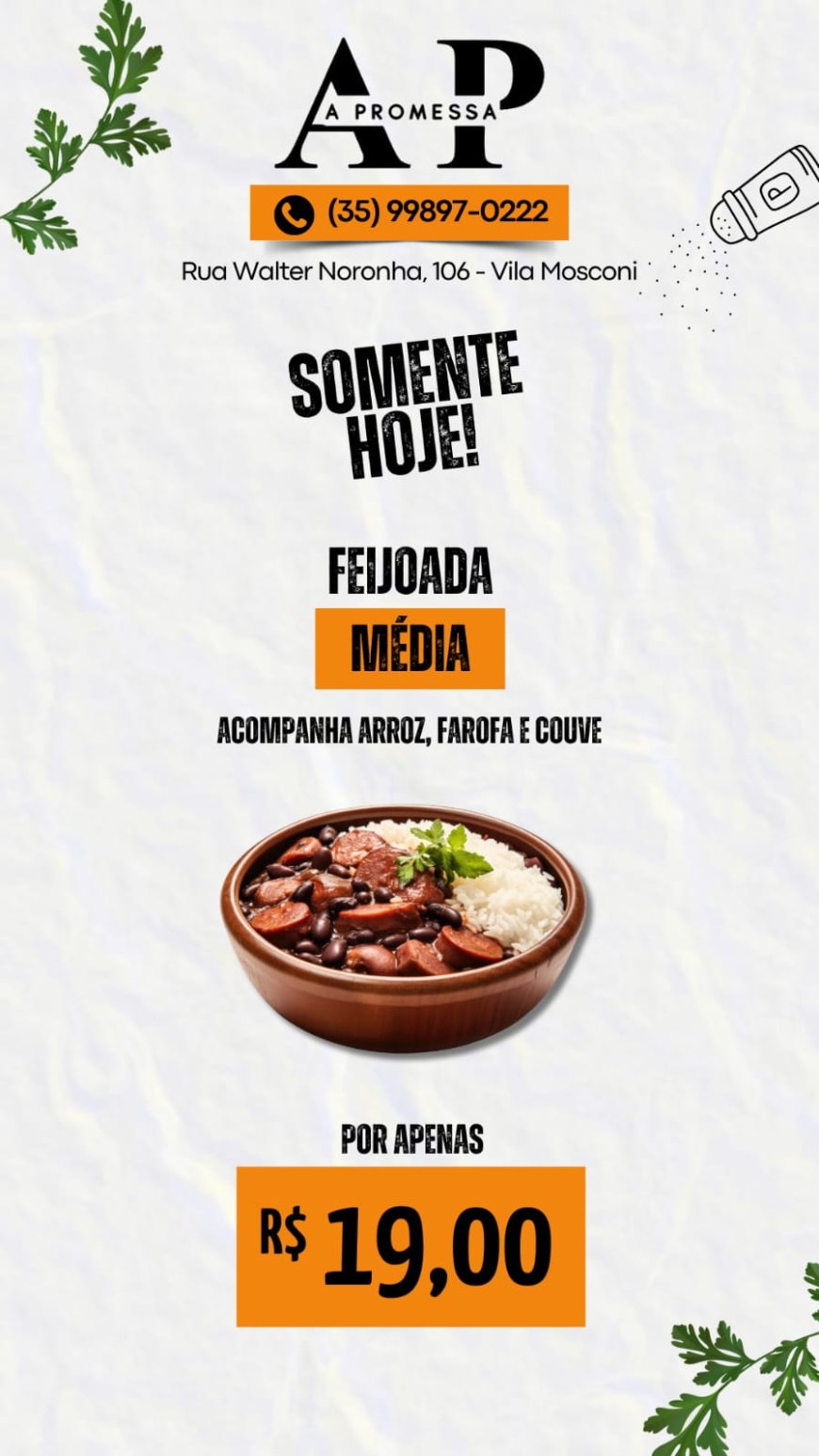 PRATO DO DIA  - A PROMESSA