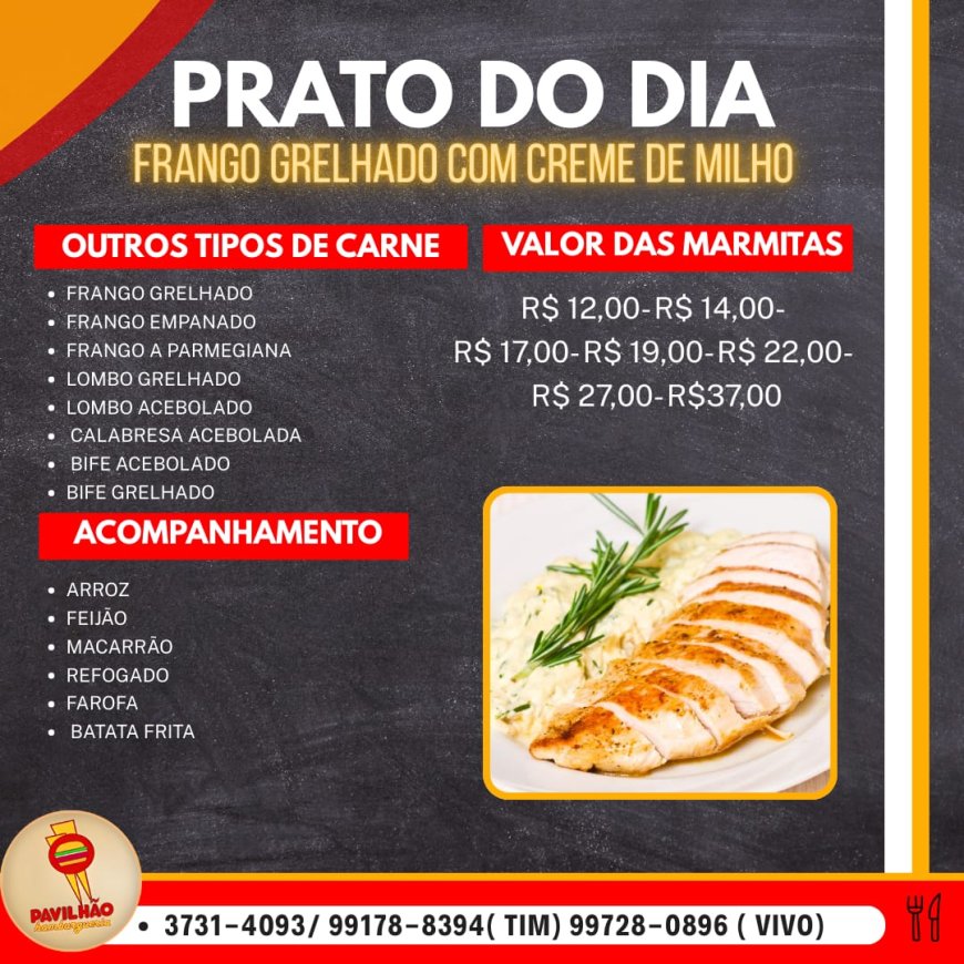 PRATO DO DIA - PAVILHÃO