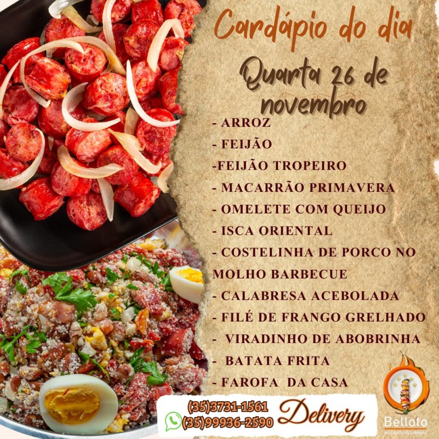 PRATO DO DIA - BELLOTO