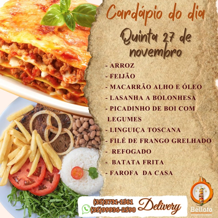 PRATO DO DIA - BELLOTO