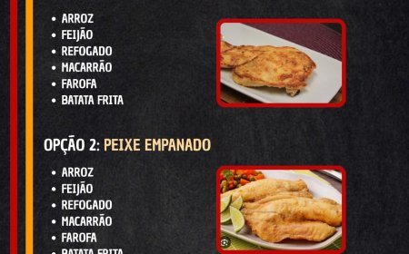 Cardápio quarta-feira 25/02 Pavilhão Restaurante e Hamburgueria