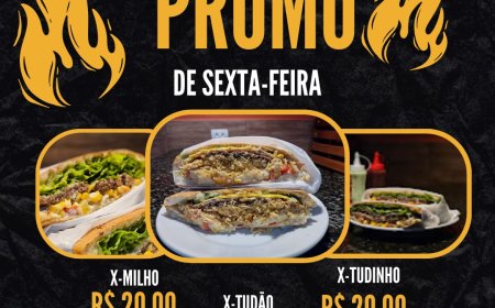 Promoção Sexta-Feira 13/03 Pavilhão Restaurante e Hamburgueria