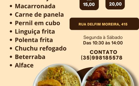 Cardápio terça-feira 24/03 Restaurante Parmezani & Lima