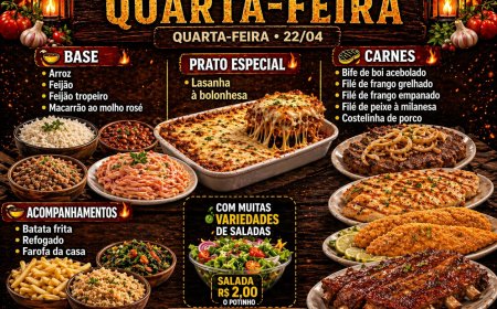 Cardápio quarta-feira 22/04 Espetinho Belloto