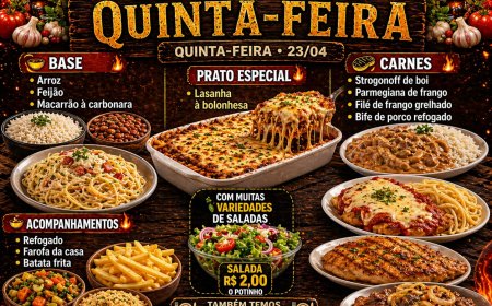 Cardápio quinta-feira 23/04 Espetinho Belloto