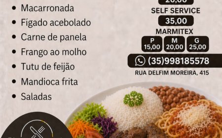 Cardápio segunda-feira 04/05 Restaurante Parmezani & Lima