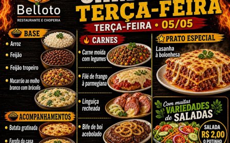 Cardápio terça-feira 05/05 Espetinho Belloto