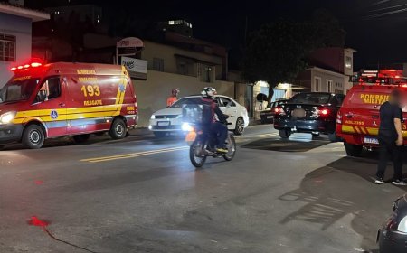 Ciclista sofre acidente em cruzamento de Alfenas e é socorrido pelos Bombeiros após impacto na cabeça