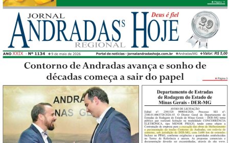 JORNAL ANDRADAS HOJE EDIÇÃO 1134 DE 9 DE MAIO DE 2026