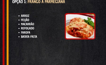 Cardápio segunda-feira 11/05 Pavilhão Restaurante e Hamburgueria
