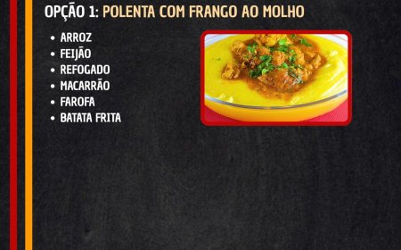 Cardápio terça-feira 12/05 Pavilhão Restaurante e Hamburgueria
