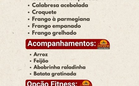 Cardápio, marmitas e Self-Service Restaurante Donana